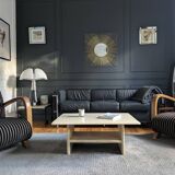 Vintage coffee table in travertine