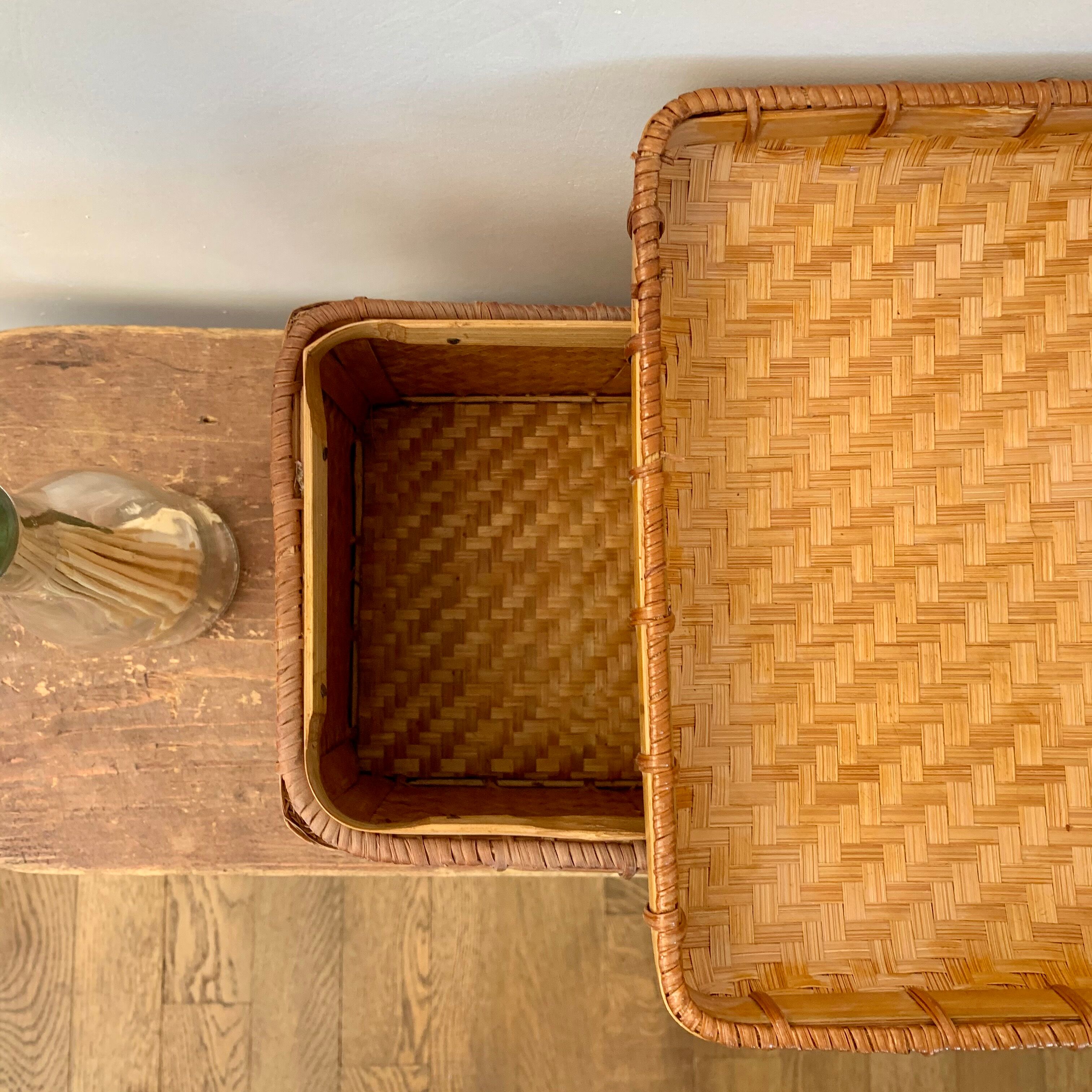 Vintage rattan box