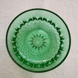 Candy or sugar maker in green glass Arcoroc