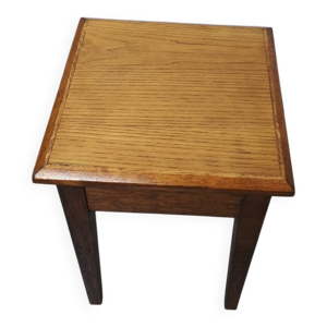 Tabouret coffre en bois