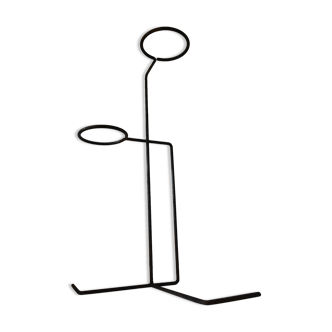 Porte plantes en fer noir années 50 60