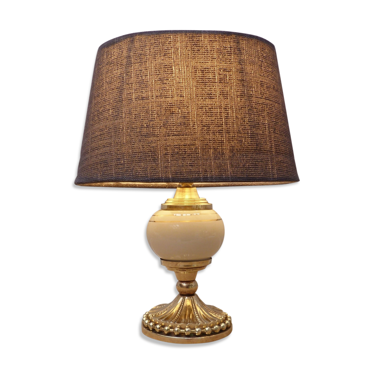 Brass and ceramic lamp