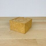6 vintage 70's cork coasters