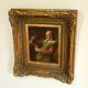 Painting by Fritz Wagner (1896-1939) - oil on wood - signed - wine tasting