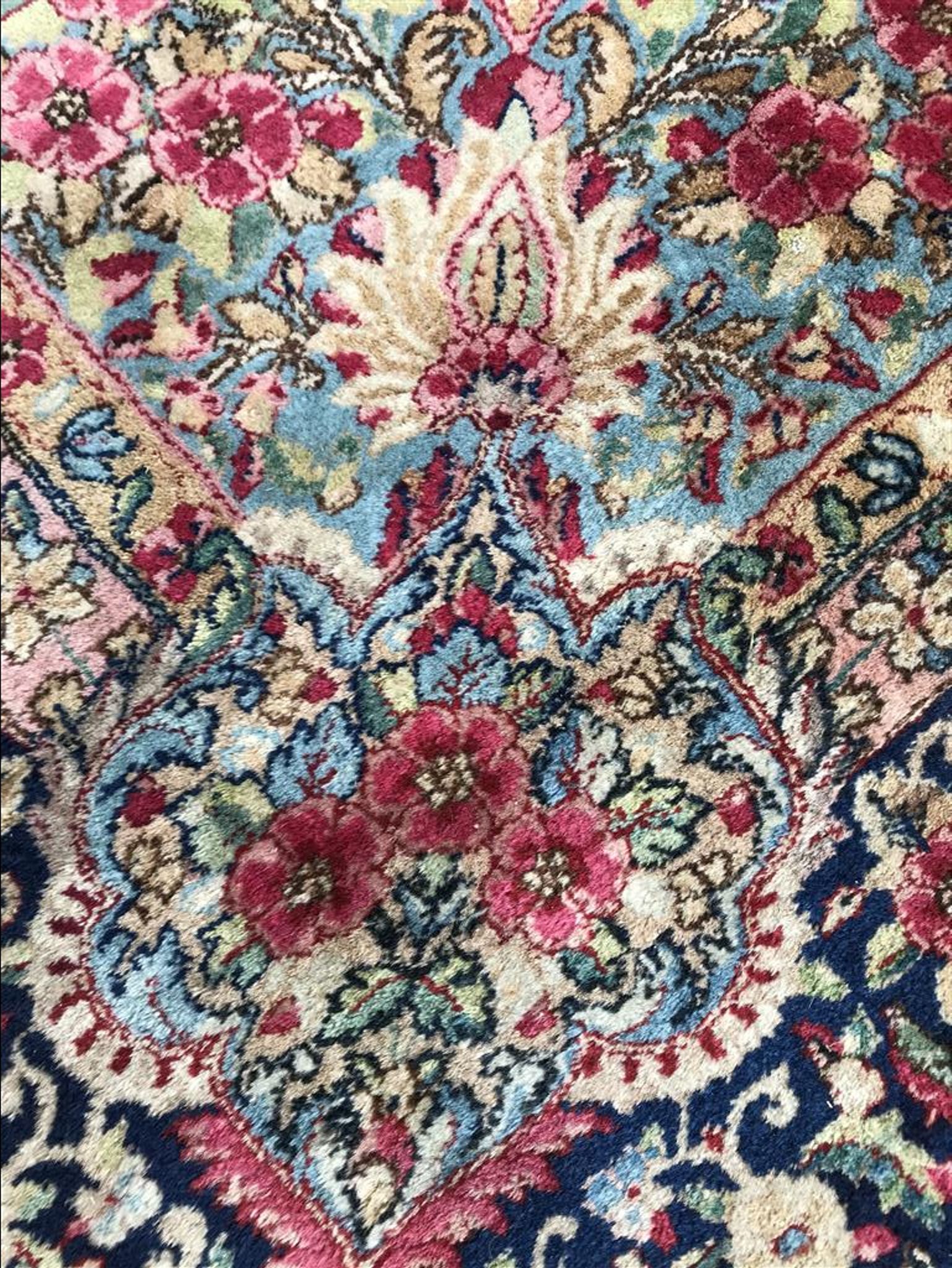 Persian Kerman rug handmade 273 x 353 cm