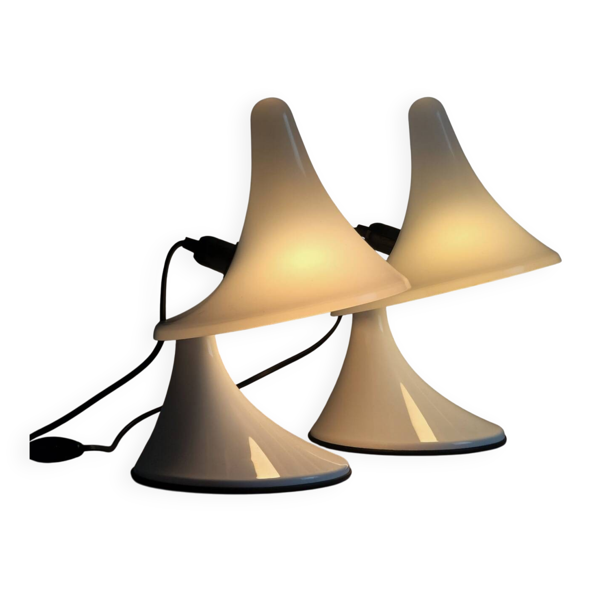 Rare paire de lampes de table Art Plex Venezia 'Karin-M'.