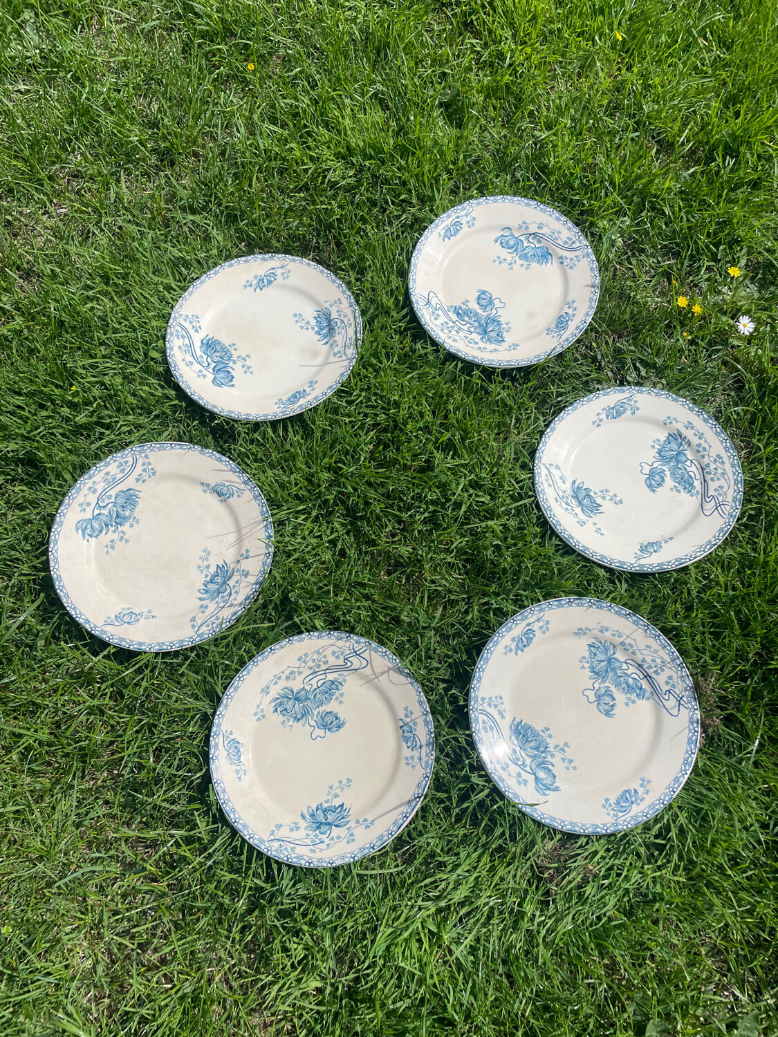 Set of 6 Terre de Fer dessert plates