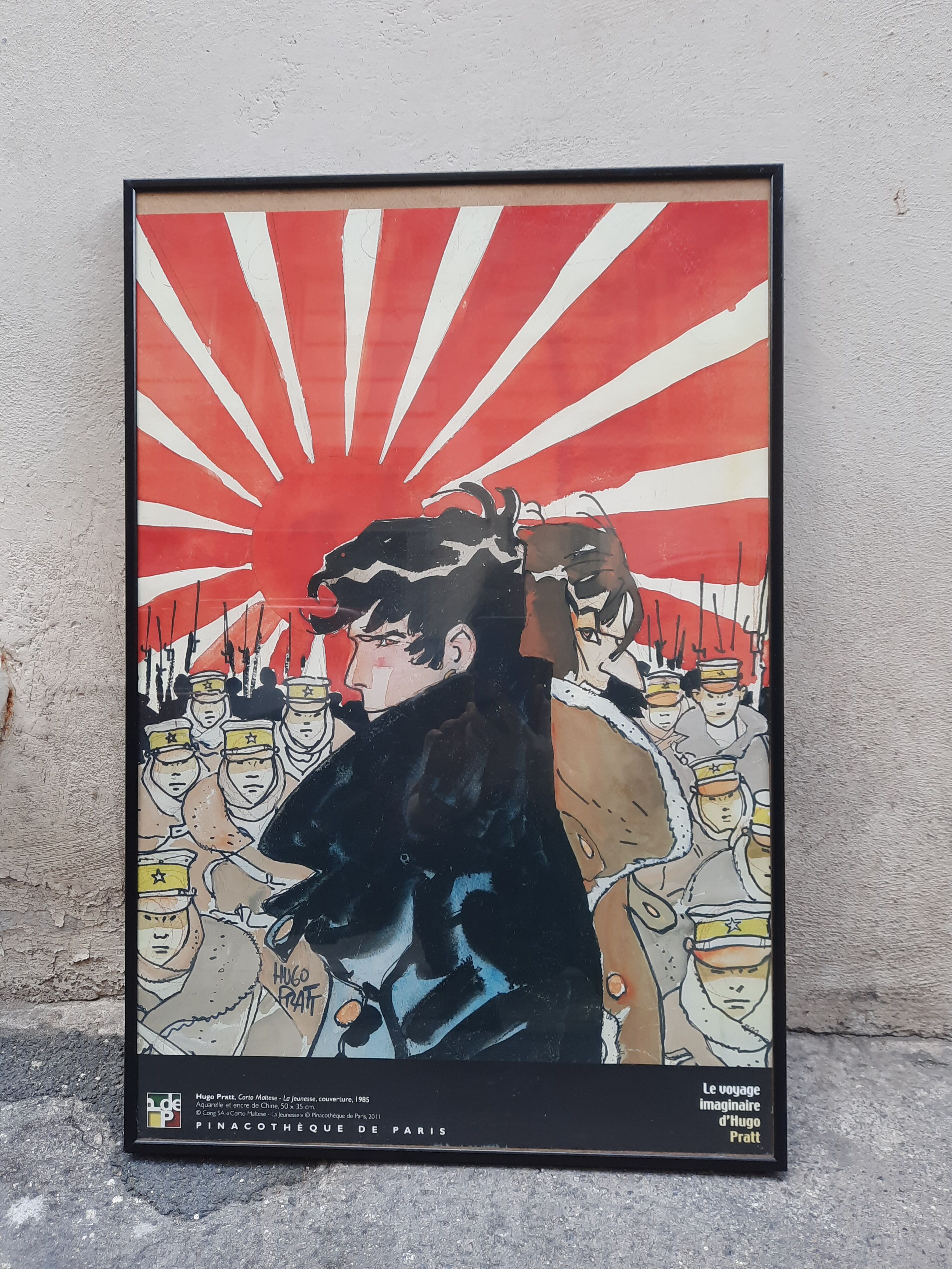 Affiche d'exposition hugo pratt , corto maltese