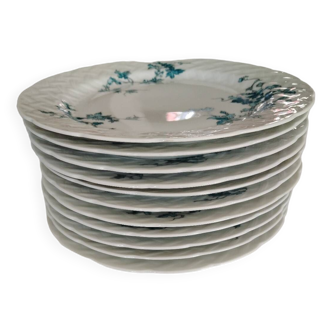 Set of 11 dessert plates. Bernardaud