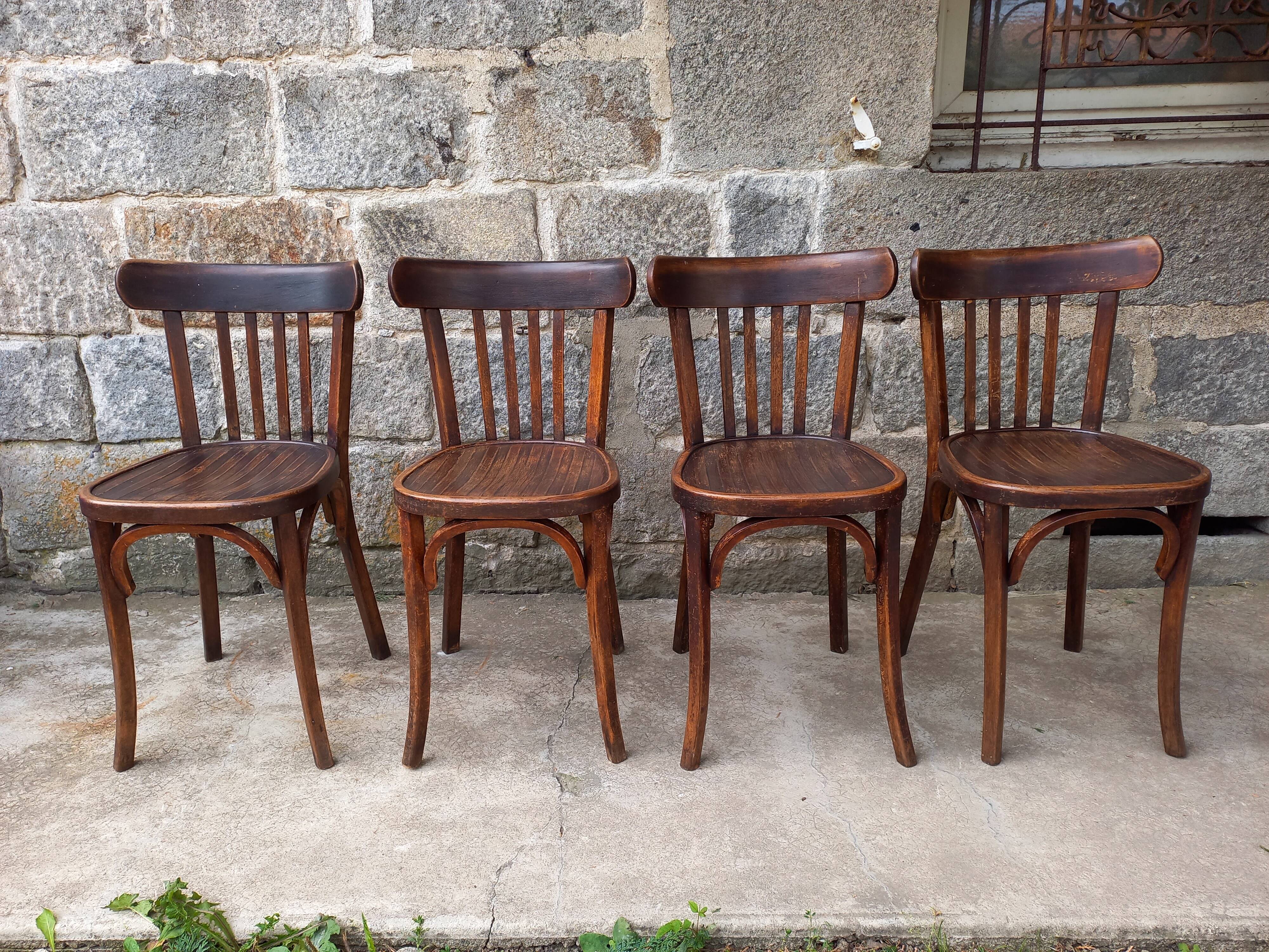 Set de 4 chaises bistrot Baumann