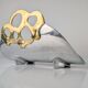 Aluminium and brass log holder by David Marshall, Spain, 1980s