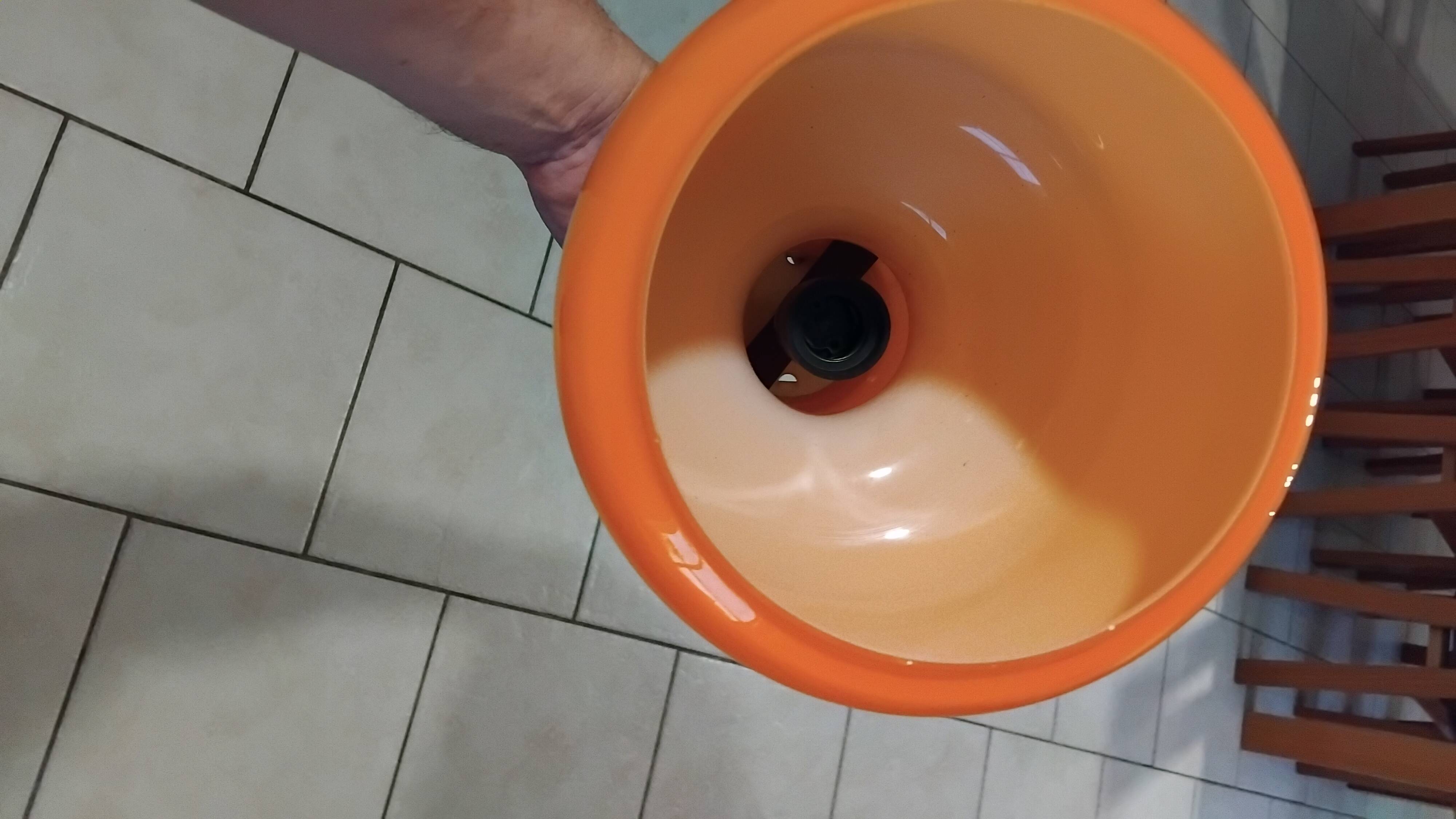 Vintage 1970s orange opaline glass pendant light