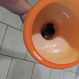 Vintage 1970s orange opaline glass pendant light