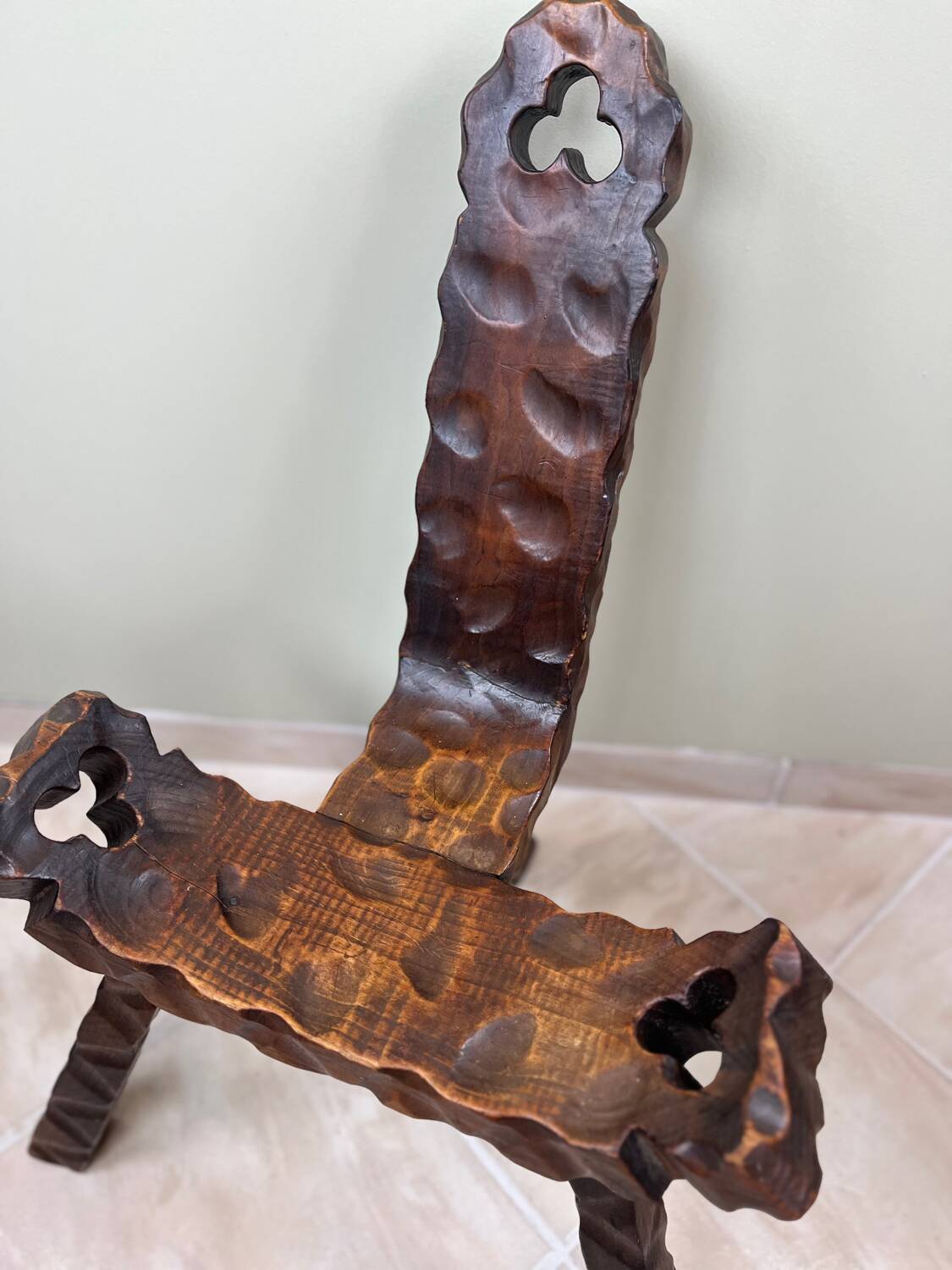 Brutalist tripod stool