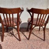 Pair of bistro armchairs signed Baumann 1930