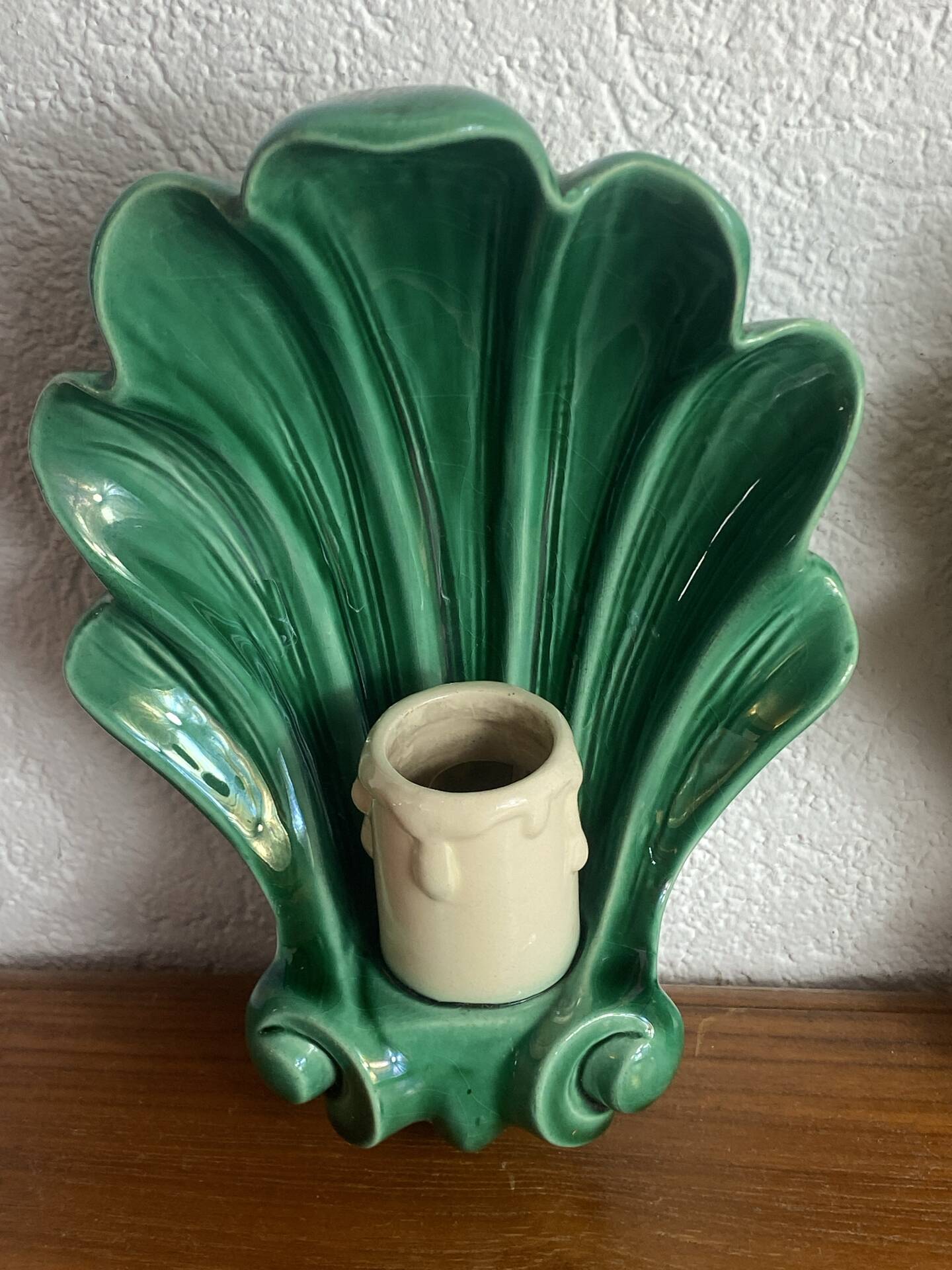 Ceramic shell wall sconces
