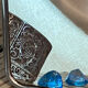 Silver-plated tabletop barber mirror