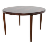 Mid-Century Round Rosewood Extendable Dining Table, Denmark, 1960s