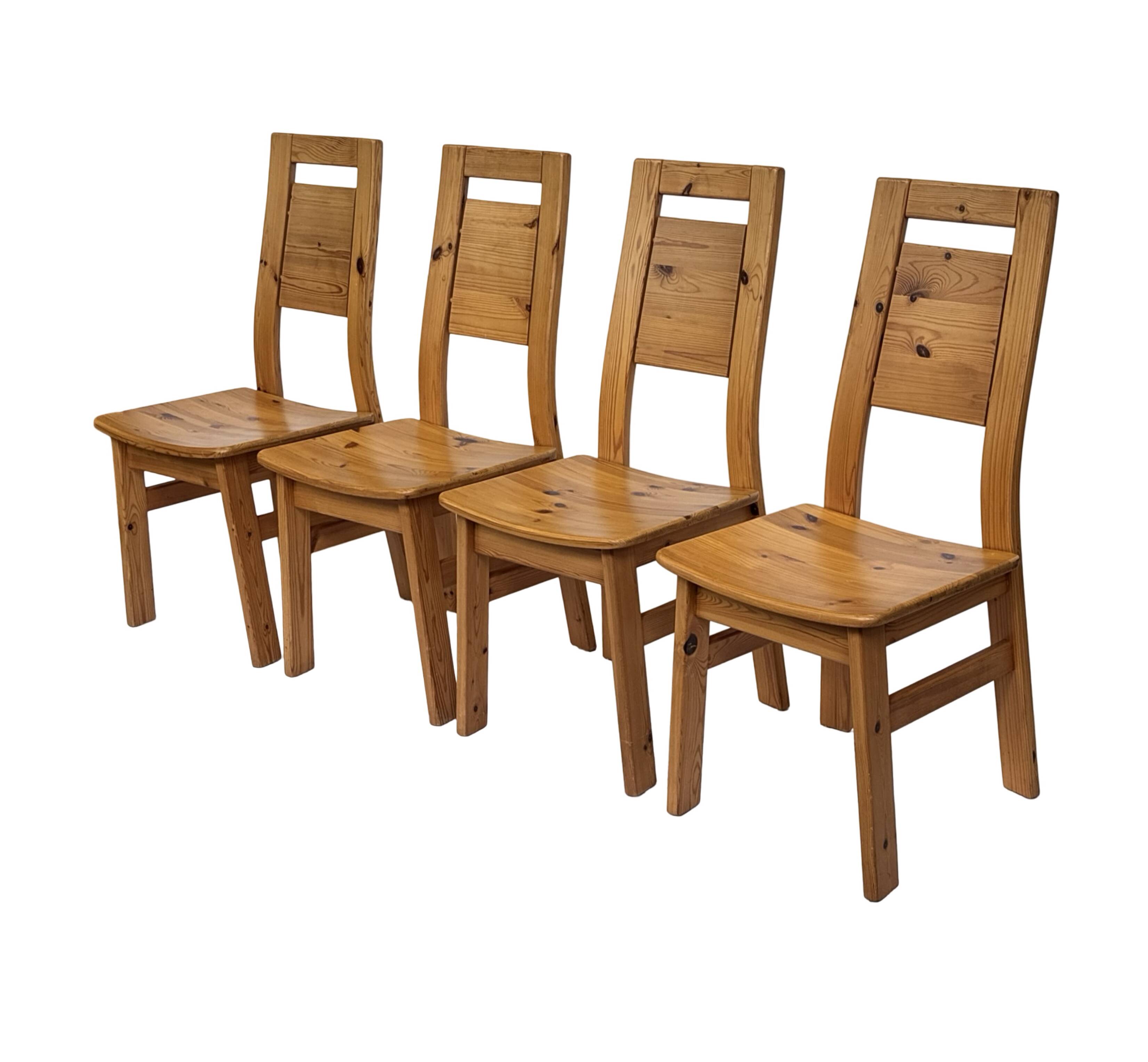 Vintage set of four dining room chairs Finnish Design Laukaan Puu