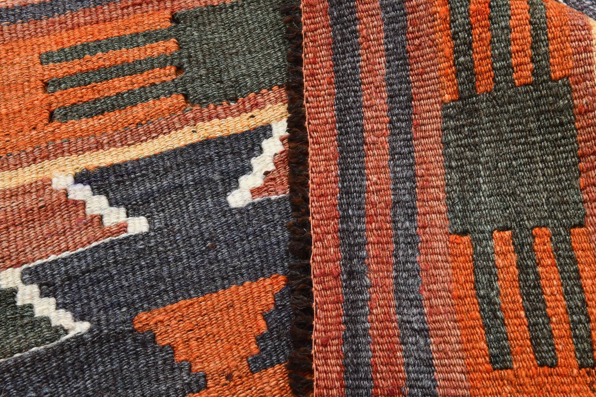 5x11 Multicolor Geometric Style Kilim Rug, Hanmade Wool Area Rug, 162x342Cm