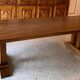 Dining table vintage solid wood refectory