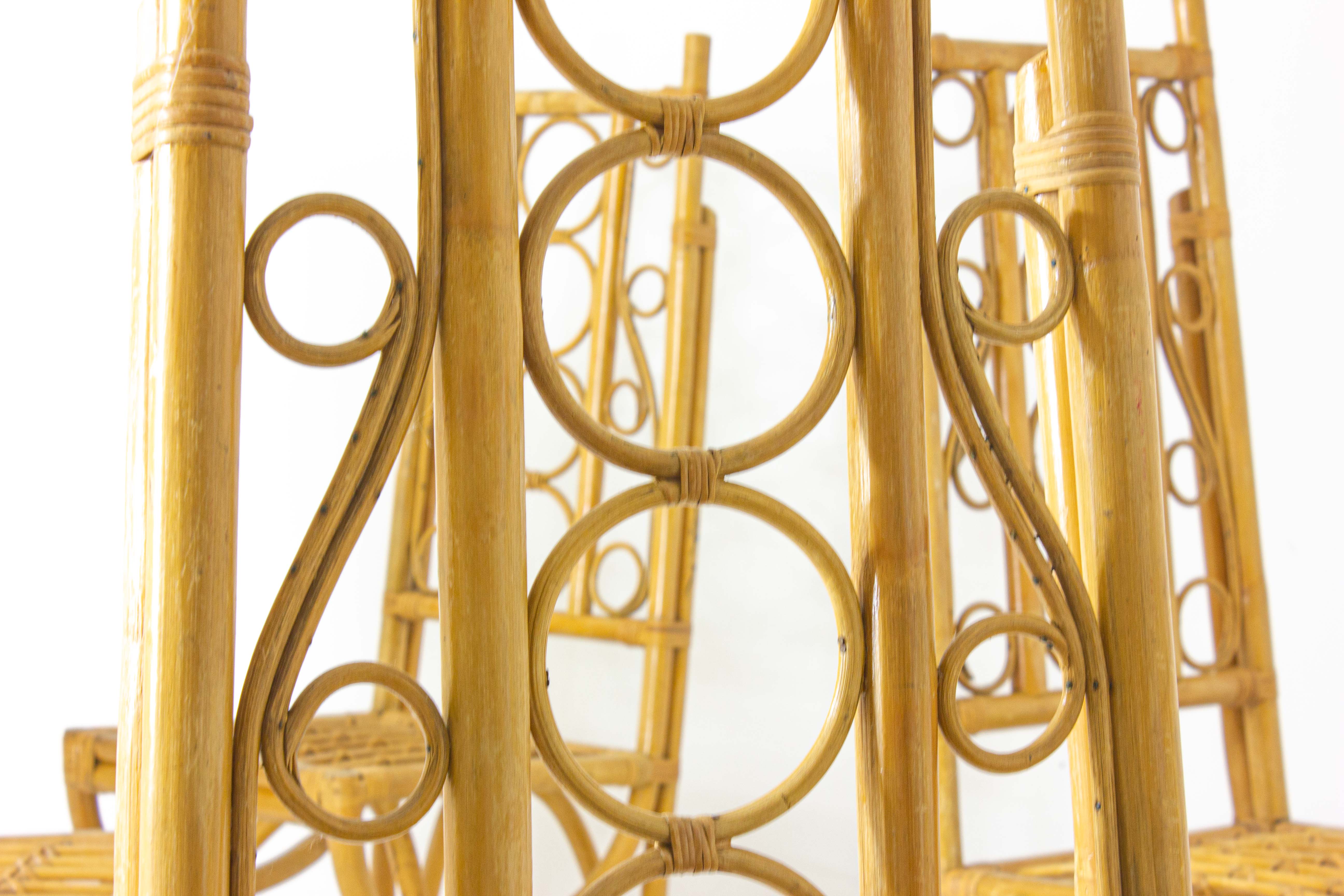 Tropical vintage bamboo chairs