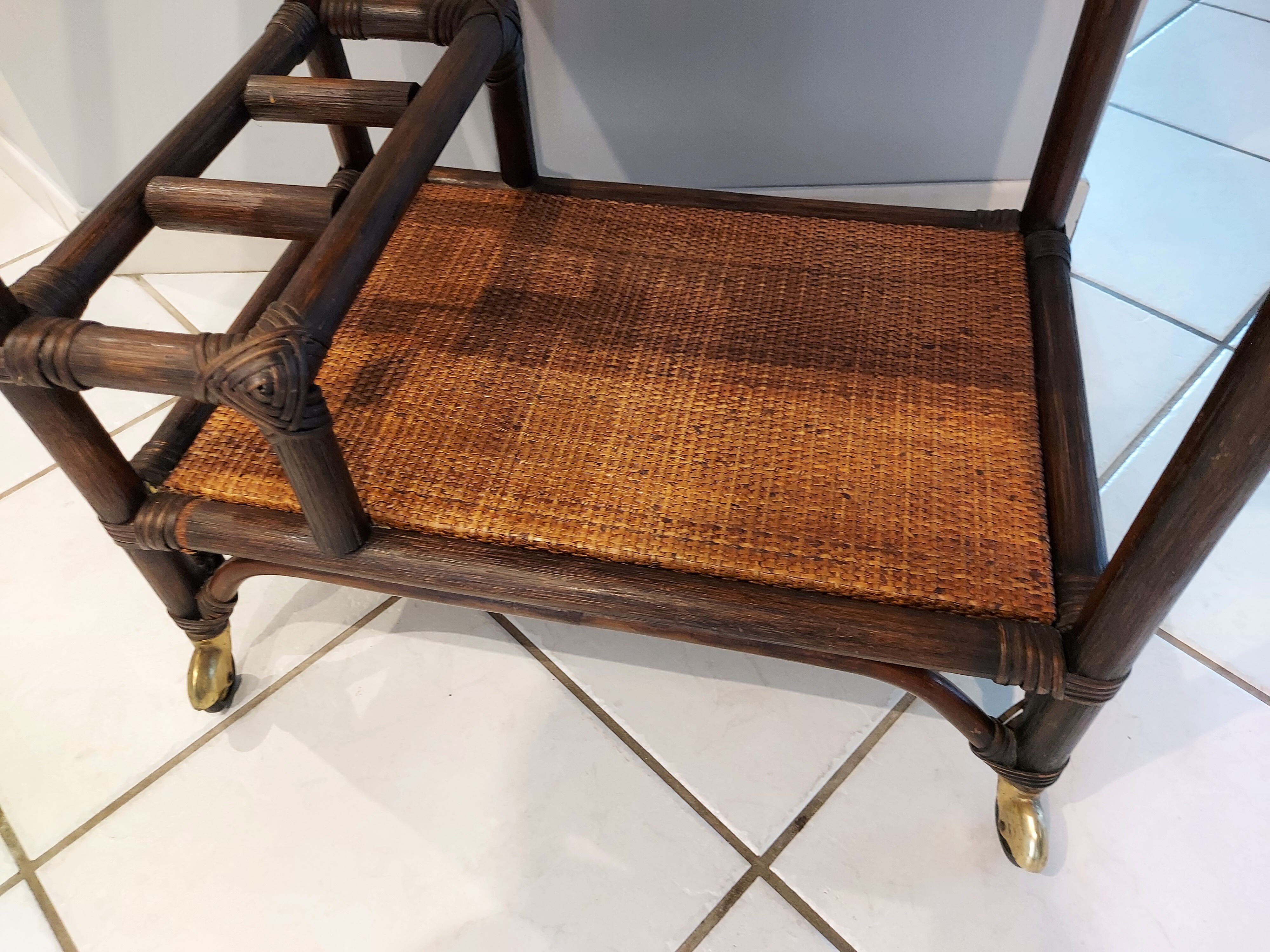 Dessert Bar Bamboo and rattan vintage 1970s