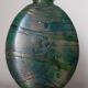 Signed glass paste vase