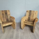 Paire de fauteuils touret original