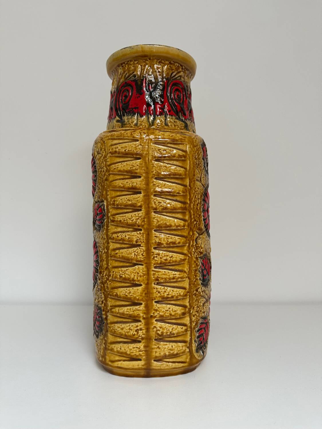 Large German ceramic vase 1970, vintage