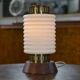 Lampe à poser scandinave avec opaline 1960’s