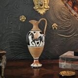 Enzo CUCCHI, earthenware jug with a painted decoration of a winged horse.