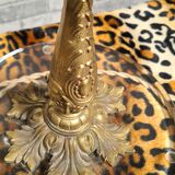 Rock lamp bronze and brass art nouveau tulip free form