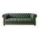 Classic 3-seater Chesterfield sofa in green leather