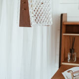 Scandinavian teak and glass pendant light 🌿 Vintage