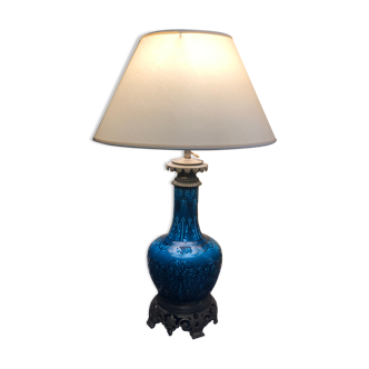 Lampe en céramique bleu turquoise