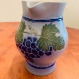 Vintage pitcher / carafe in blue Alsace stoneware - signed “Fortuné Schmitter”