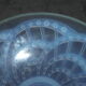 1930s opalescent glass art deco cut. Signed J Landier