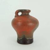 Carstens toennishof vase model no.0875-18 gerda heuckeroth orange brown 60s