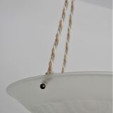 Suspension art nouveau style cacker in white frosted glass