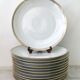 Set de 10 assiettes plates porcelaine de Limoges