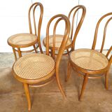 Set of four wooden chairs - canning Thonet
