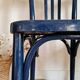 Duo de chaises bistrot anciennes bleues