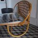 Bed basket child vintage rattan