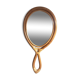 Miroir face à main - rotin - année 70