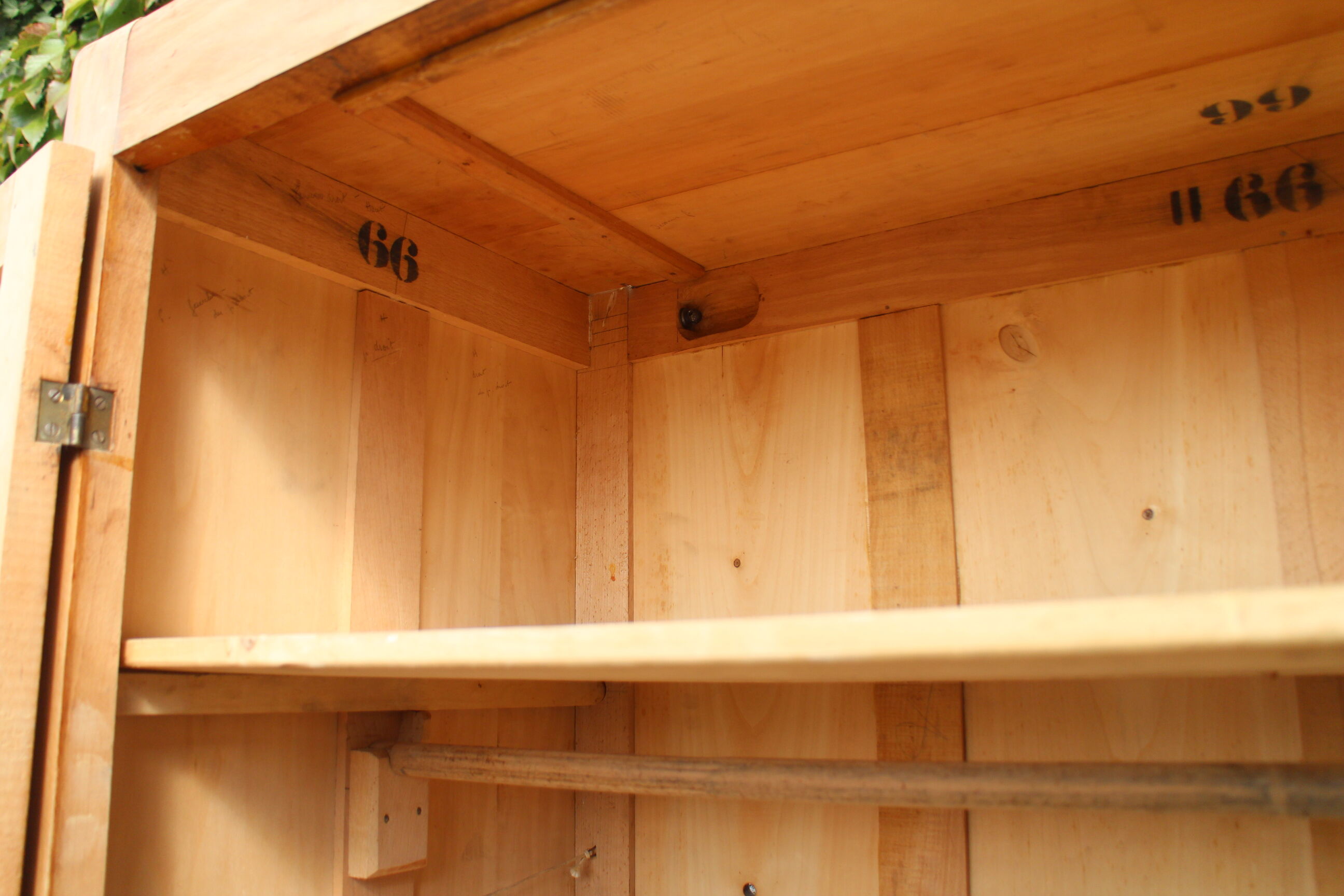 Parisian wardrobe in raw wood