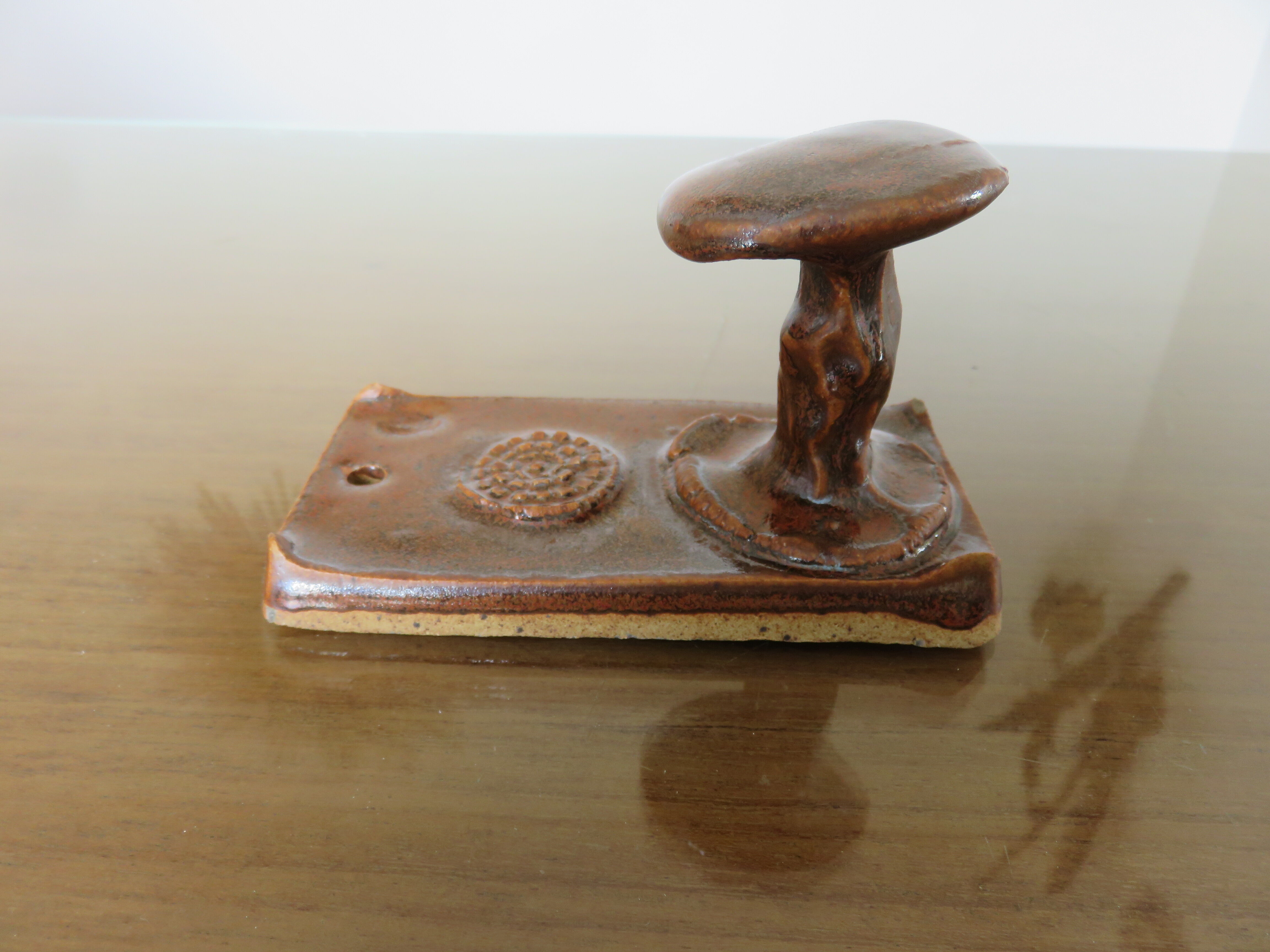 Ceramic wall coat hook 60s