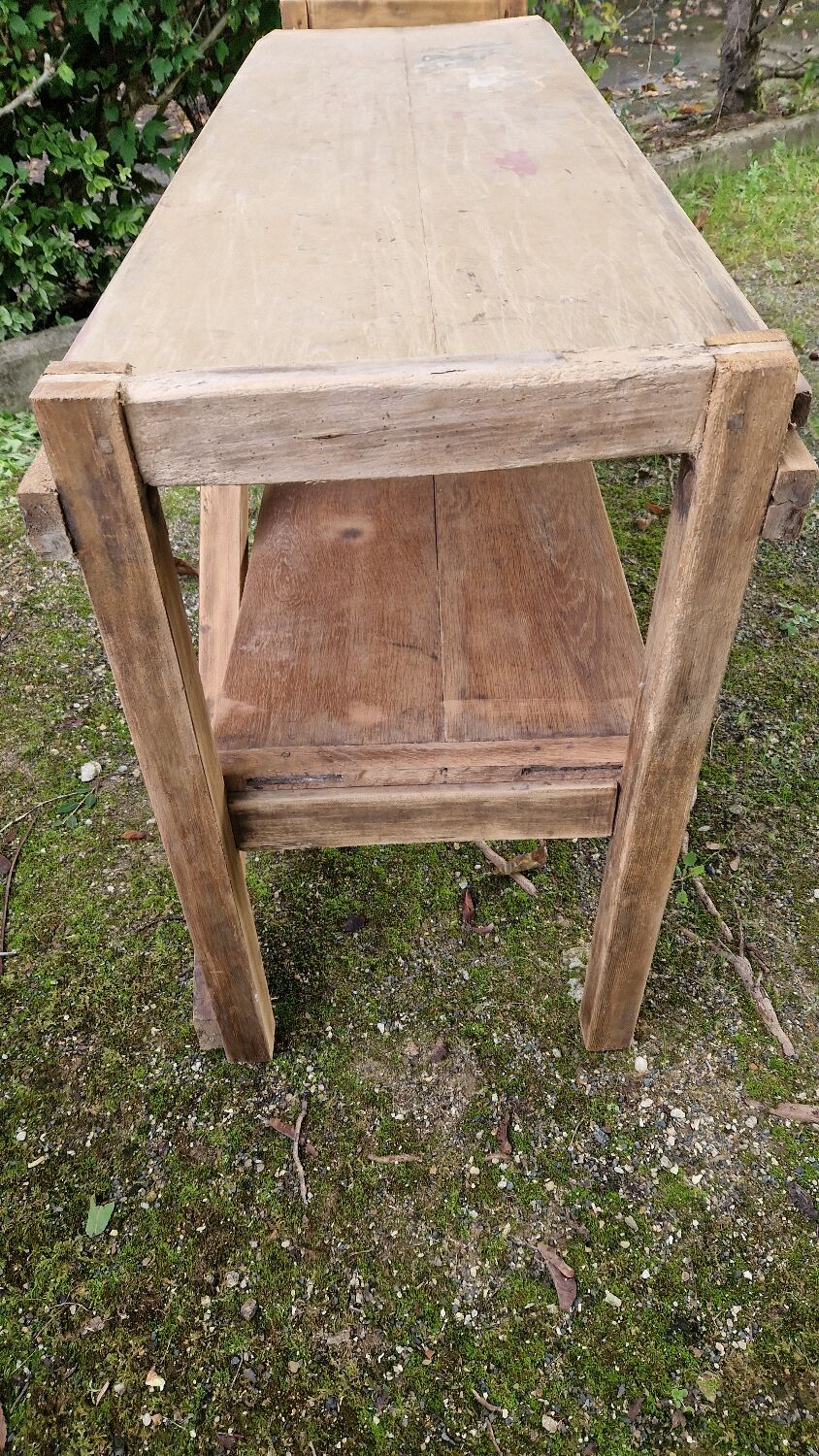 Raw wood console