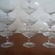 10 glasses of antique Art Deco engraved crystal champagne