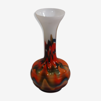 Vase opaline Florence multicolors Carlo Moretti vintage